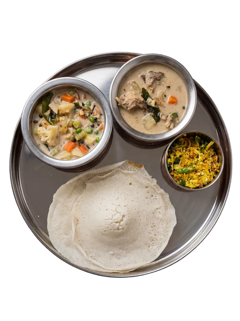 Appam with Vegetable Stew
