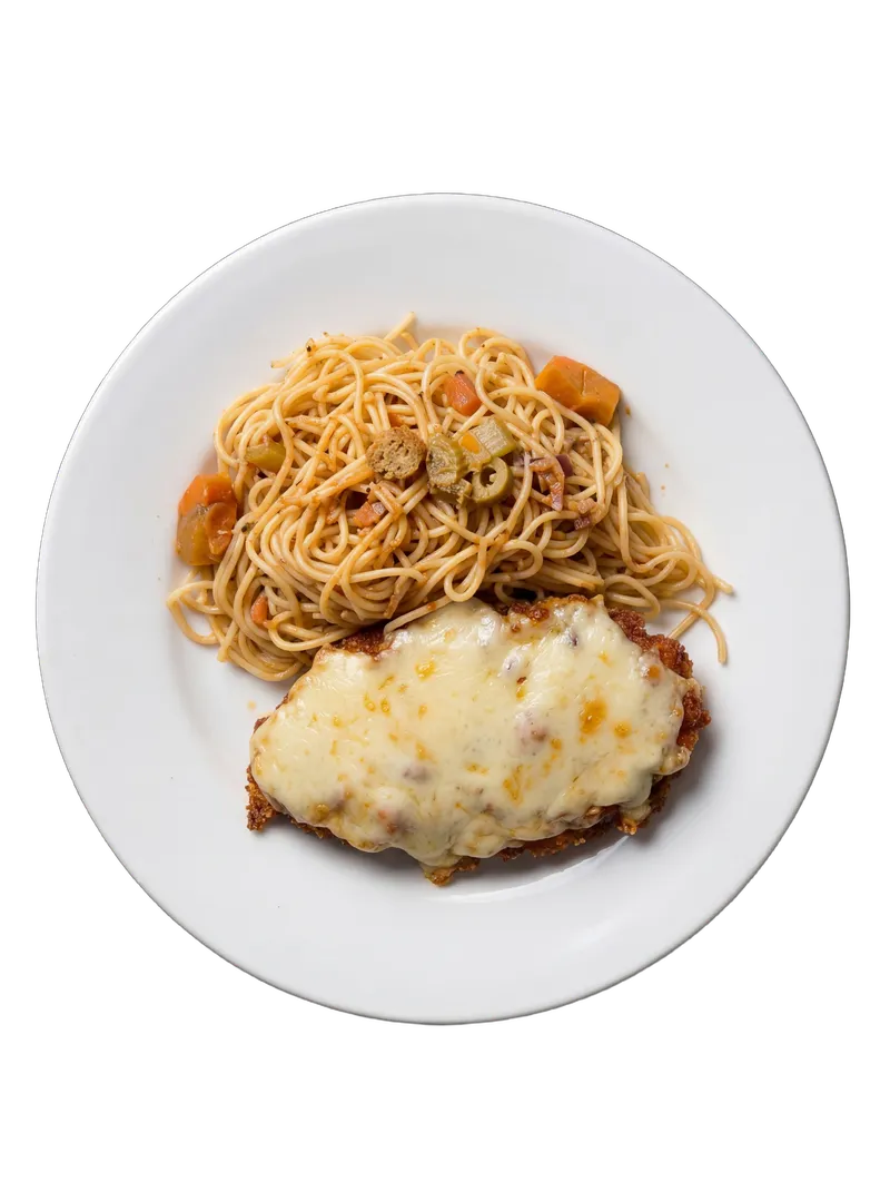 Chicken Parmigiana with Spaghetti